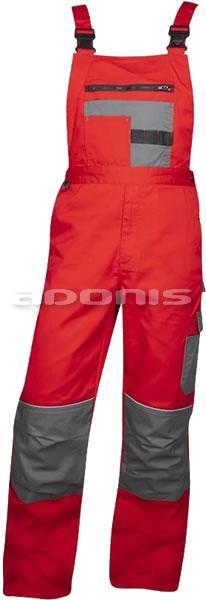 pantaloni salopeta cu pieptar 2strong rosii