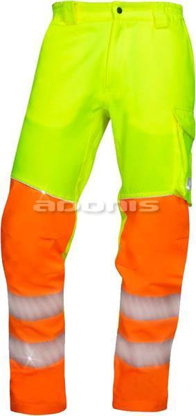 pantaloni reflectorizanti de lucru in talie signal galben-portocaliu, ieftini pentru barbati