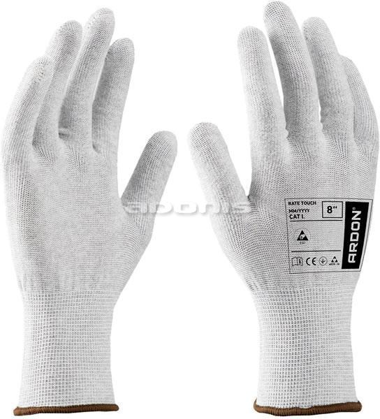 manusi tricotate nylon + fibre carbon, antistatice rate touch esd