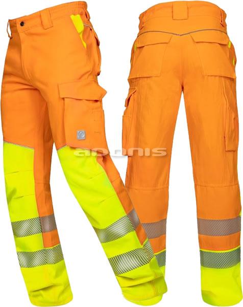 Pantaloni reflectorizanti de lucru in talie SIGNAL portocaliu-galben