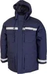 Geaca de lucru iarna Prag Blue, benzi reflectorizante