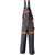 Pantaloni cu pieptar Cool Trend gri-portocaliu cod:H8408